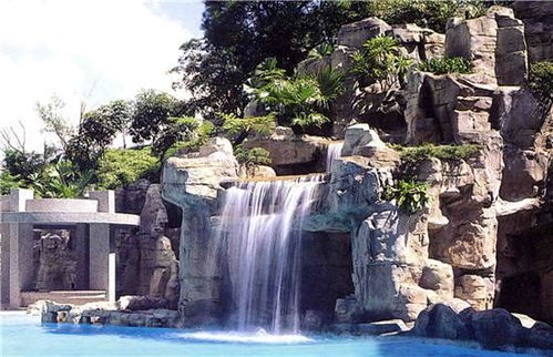 东北辽宁沈阳大庆园艺景观,生态园假山假树,流水瀑布雕塑景观
