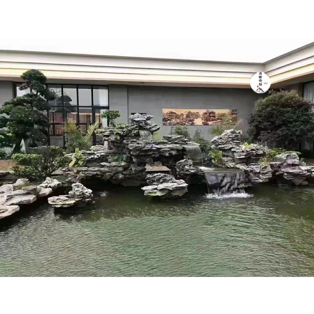 大型吨位假山石英石 灰黑色的英石 广东1米-2米的大英石