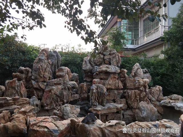 庭院鱼池假山景观效果图整体规划设计图提供