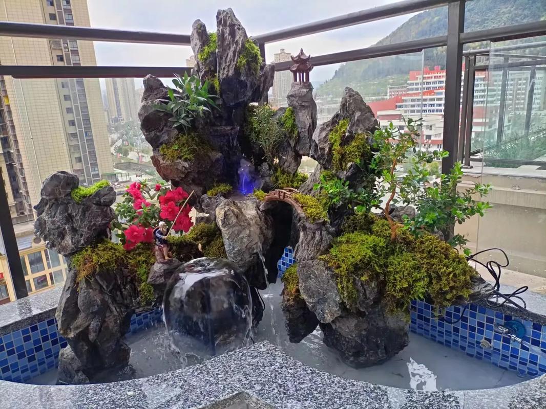 庭院景观假山上门