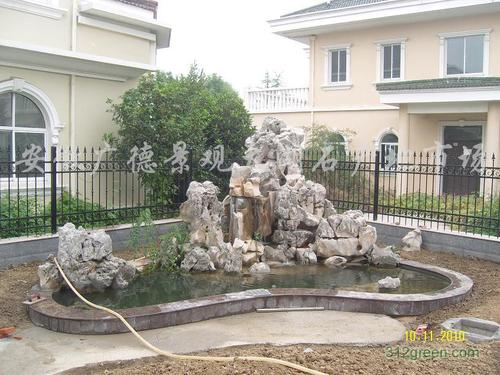 安徽广德 太湖石假山与驳岸，打造自然山水景观